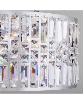 Подвесная люстра Eurosvet 10116/5 хром/прозрачный хрусталь Strotskis-foto3