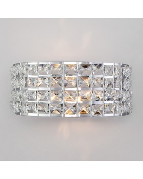 Бра Eurosvet 10115/2 хром/прозрачный хрусталь Strotskis-foto2