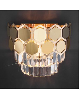 Бра Eurosvet 10113/2 золото/прозрачный хрусталь Strotskis-foto2