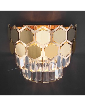 Бра Eurosvet 10113/2 золото/прозрачный хрусталь Strotskis-foto2