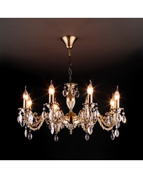 Подвесная люстра Eurosvet 10102/8 античная бронза/прозрачный хрусталь Strotskis-foto2