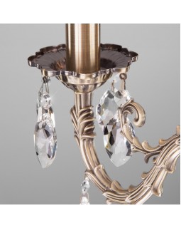 Подвесная люстра Eurosvet 10102/8 античная бронза/прозрачный хрусталь Strotskis-foto4