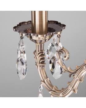 Подвесная люстра Eurosvet 10102/8 античная бронза/прозрачный хрусталь Strotskis-foto4