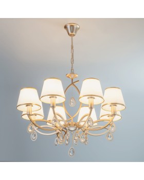 Подвесная люстра Eurosvet 60091/8 перламутровое золото-foto3