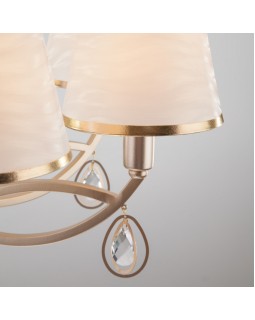 Подвесная люстра Eurosvet 60091/8 перламутровое золото-foto4