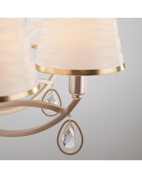 Подвесная люстра Eurosvet 60091/8 перламутровое золото-foto4