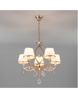 Подвесная люстра Eurosvet 60091/5 перламутровое золото-foto3