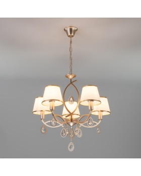 Подвесная люстра Eurosvet 60091/5 перламутровое золото-foto3
