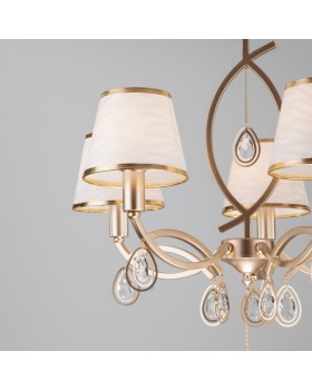 Подвесная люстра Eurosvet 60091/5 перламутровое золото-foto4