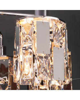 Люстра на штанге Eurosvet 10101/5 хром/прозрачный хрусталь Strotskis-foto4