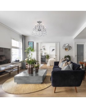 Подвесная люстра Eurosvet 10096/5 хром/прозрачный хрусталь Strotskis-foto2