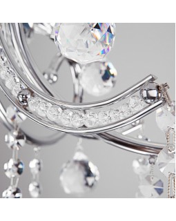 Подвесная люстра Eurosvet 10096/5 хром/прозрачный хрусталь Strotskis-foto5