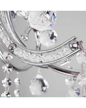 Подвесная люстра Eurosvet 10096/5 хром/прозрачный хрусталь Strotskis-foto5