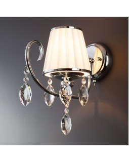 Бра Eurosvet 10021/1 хром/прозрачный хрусталь Strotskis-foto2