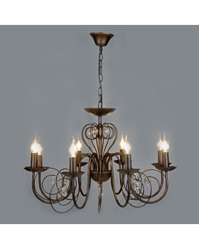 Подвесная люстра Eurosvet 60018/8 черный с золотом-foto2