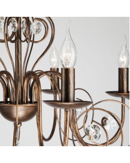 Подвесная люстра Eurosvet 60018/8 черный с золотом-foto3