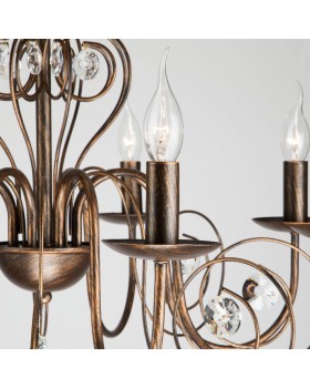 Подвесная люстра Eurosvet 60018/8 черный с золотом-foto3