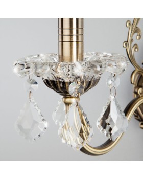 Бра Eurosvet 3281/1 античная бронза/прозрачный хрусталь Strotskis-foto2
