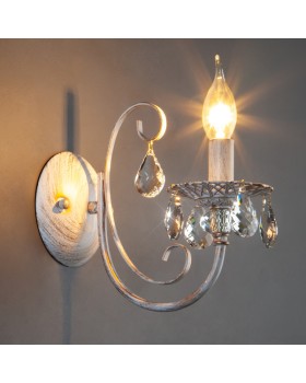 Бра Eurosvet 3305/1 белый с золотом/прозрачный хрусталь Strotskis-foto3