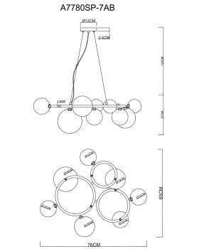 Подвесная люстра ARTE Lamp A7780SP-7AB-foto4