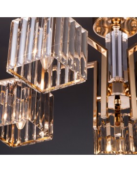 Люстра на штанге Eurosvet 10126/5 золото/прозрачный хрусталь Strotskis Smart (10117/5)-foto4