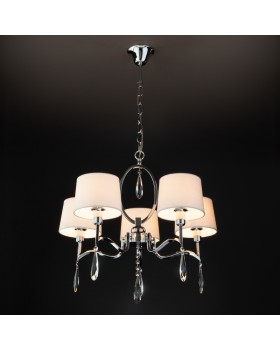 Подвесная люстра Eurosvet 10127/5 хром/прозрачный хрусталь Strotskis Smart (10093/5)-foto3