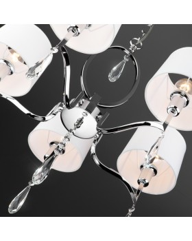 Подвесная люстра Eurosvet 10127/5 хром/прозрачный хрусталь Strotskis Smart (10093/5)-foto4