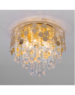 Подвесная люстра Eurosvet 10123/6 золото/прозрачный хрусталь Strotskis Smart (10114/6)-foto3