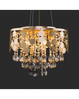 Подвесная люстра Eurosvet 10123/6 золото/прозрачный хрусталь Strotskis Smart (10114/6)-foto4