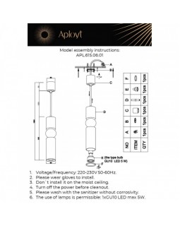 Подвесной светильник APLOYT APL.615.06.01-foto5