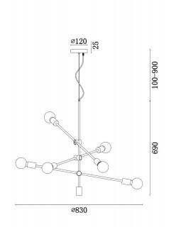 Подвесная люстра Freya FR5043PL-06BS-foto2