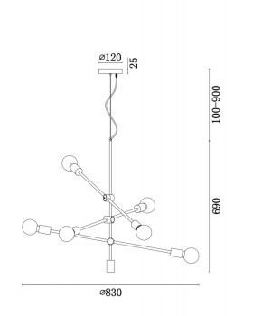 Подвесная люстра Freya FR5043PL-06BS-foto2
