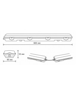 Пылевлагозащищенный светильник Gauss 909437260-foto2