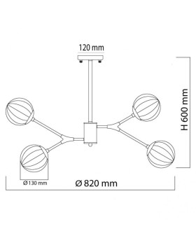 Люстра на штанге DeMarkt 605016108-foto11