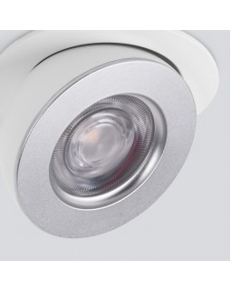 Встраиваемый светильник Elektrostandard Pruno белый/серебро 8W 4200К (25080/LED)-foto4