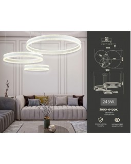 Каскадная люстра Ambrella Light FA6201-foto4