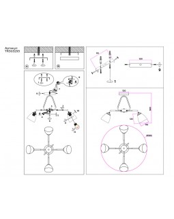 Люстра на штанге Ambrella Light TR303293-foto3