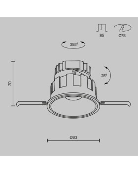 Встраиваемый светильник Maytoni Technical DL057-10W3K-B-foto11