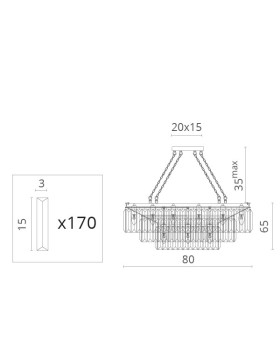 Подвесная люстра Divinare 3001/01 SP-15-foto2