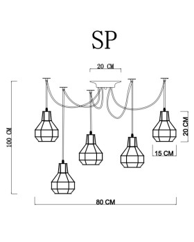 Подвесной светильник ARTE Lamp A1109SP-5BK-foto3