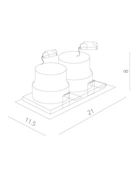 Встраиваемый светильник ARTE Lamp A7007PL-2BK-foto3
