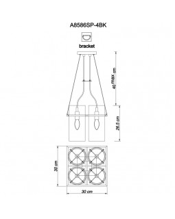 Подвесной светильник ARTE Lamp A8586SP-4BK-foto4