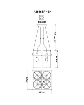 Подвесной светильник ARTE Lamp A8586SP-4BK-foto4