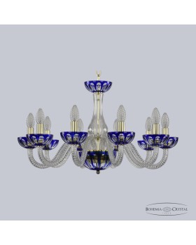 Подвесная люстра Bohemia Ivele Crystal 1308/10/240 G Cl/Clear-Blue/H-1H