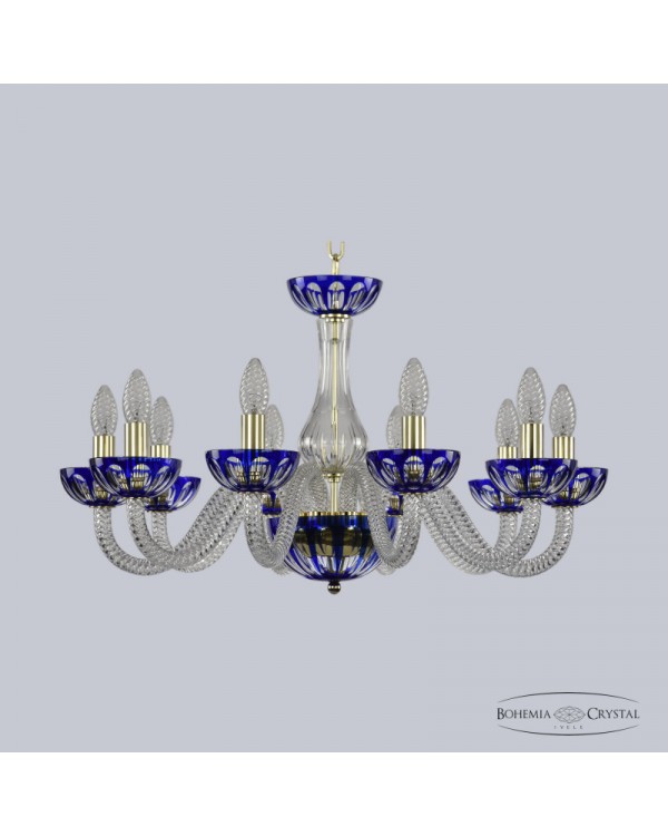 Подвесная люстра Bohemia Ivele Crystal 1308/10/240 G Cl/Clear-Blue/H-1H