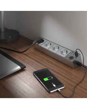 Розетка Werkel WL20-04-03 серебряный/серебряный рифленый-foto3