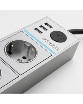 Розетка Werkel WL20-04-03 серебряный/серебряный рифленый-foto6