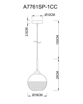 Подвесной светильник ARTE Lamp A7761SP-1CC-foto4