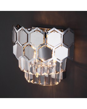 Бра Eurosvet 10113/2 хром/прозрачный хрусталь Strotskis-foto2