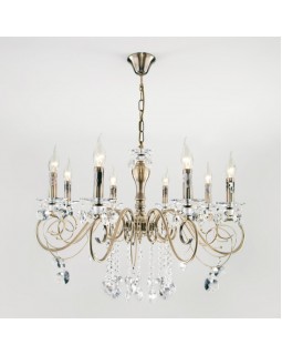 Подвесная люстра Eurosvet 10104/8 античная бронза/прозрачный хрусталь Strotskis-foto2